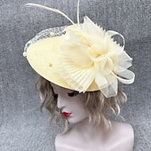 economico Fascinatori-Fascinator Cotone Matrimonio Compleanno Vintage Carino Retrò Con Pizzo Copricapo Copricapo