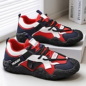 tanie Casualowe sneakersy-męskie buty sportowe typu adventure trail z wielokolorowymi paskami, oddychające i wytrzymałe, idealne na piesze wędrówki, sporty na świeżym powietrzu i do codziennego użytku