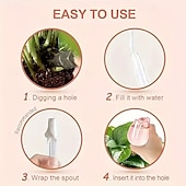 abordables Arrosage et irrigation-Lot de 6 arroseurs automatiques roses pour tulipes, système d'arrosage automatique pour plantes en pot, plantes d'intérieur, semis, jardins extérieurs, pelouses et parterres de fleurs.