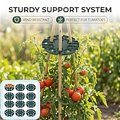 levne pribor za njegu biljaka-6/12 ks držáků na podpěry rostlin - cenově dostupné plastové zahradní spojovací disky pro popínavé rostliny, nastavitelný mřížkový kroužek pro rajčata, okurky, květiny - robustní stabilizátor pro
