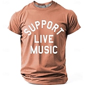  Voor heren Muziek Grappig jargon T-shirt Korte mouw T-shirt 3D-afdrukken Strakke ronde hals Overhemd Modieus Dagelijks Dagelijks Straat Rood Zomer Lente Kleding S M L XL XXL XXXL