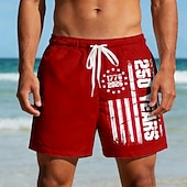  Per uomo 4 luglio, 250° anniversario degli Stati Uniti Bandiera degli Stati Uniti 1776 Costumi da bagno Pantaloncini da mare Pantaloncini da Surf Misura del girovita medio Patriotico Ferie Tasche
