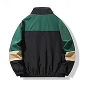 Χαμηλού Κόστους Τζάκετ Τρεξίματος-Ανδρικά Γεωμετρικό Καλοκαίρι Ποδοσφαίρου Παγκόσμιος αγώνας Jachetă de Alergat Μπουφάν εξωτερικού χώρου Αθλητικό μπουφάν Άνοιξη Φθινόπωρο Φερμουάρ Τσέπη Μπλοκ χρωμάτων Μακρυμάνικο