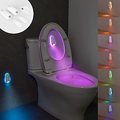billige Toalettlys-2 stk. smarte bevegelsessensorer for toalett, oppladbare med USB-kabel, vanntette LED-lamper for innendørs bruk, soverom, stue, trapp, gang, entré, omgivelsesbelysning på badet