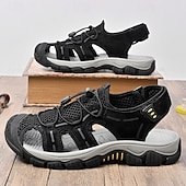 baratos sandálias de exterior-Sandálias masculinas para atividades ao ar livre, com design durável e respirável, tiras ajustáveis e sola antiderrapante. Perfeitas para caminhadas, atividades aquáticas, férias na praia e uso casual no verão.