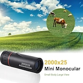 economico Telemetri e telescopi-Telescopio monoculare ad alta potenza 2000x25 con adattatore per smartphone, monoculare tascabile compatto e impermeabile per adulti e bambini, ideale per birdwatching, caccia, campeggio, viaggi e