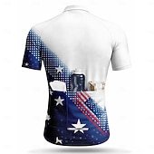 America's 250th Anniversary Independence Day American Independence Day Men Cycling Jersey American US Flag Short Sleeve Bike Jersey Top with 3 Rear Pockets UV Resistant Quick Dry With Pockets Front