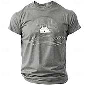 abordables Camisetas Gráficas de Música e Instrumentos-Hombre Música Argot divertido Camiseta Manga Corta Camiseta Impresión 3D Cuello Barco Camisa Moda Diario Diario Calle Negro Rojo Verano Primavera Ropa S M L XL XXL XXXL