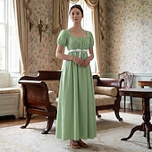 cheap Dresses-Retro Vintage Victorian Medieval Dress Ball Gown Regency Inspired Dress Princess Fancy Dress Women's Royal Masquerade Dailywear Adults Dress