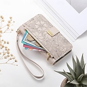 cheap 2026 Samsung Galaxy S26 Series-Phone Case For Samsung Galaxy S26 S26 Plus S26 Ultra Wallet Case Flip Cover with Stand Holder Zipper with Wrist Strap Tree Retro TPU PU Leather