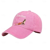 ieftine Şapcă de baseball pentru bărbaţi-Bărbați Șapcă de baseball Negru Roz Îmbujorat Bumbac Peteci Șic Stradă Casual Zilnic În aer liber Haine de strada Animal Motto &amp; Zicale Protecție Solară Cremă Cu Protecție Solară Respirabilitate