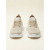 Недорогие Женские кроссовки-Женские дышащие прогулочные туфли цвета хаки — легкие удобные кроссовки на шнуровке для путешествий и повседневной носки.