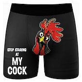 economico Animali &amp; Uccelli-Per uomo Gallo Pulcino Gergo divertente Boxer elasticizzati Costume nuoto a pantaloncino Pantaloncini da bagno boxer Divertente Casuale Casa Vacanza al Mare Fascia Elastica Traspirante Biancheria