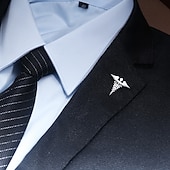 preiswerte Männerbrosche-Herren 1 Stück Manschettenknöpfe Edelstahl Broschen Lässig Täglich Elegant Mode Silber Gold Schwarz