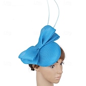 economico Fascinatori-Fascinator Lino Matrimonio Elegante Vintage Carino Con Fiocco Copricapo Copricapo
