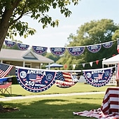 abordables 250e Anniversaire-Lot de 2 drapeaux commémoratifs du 250e anniversaire des États-Unis, 45 x 90 cm (1776-2026), guirlande de fanions, décorations patriotiques à suspendre pour l'extérieur, porte d'entrée, porche, fond