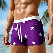  Муж. 4 июля — 250-летие США Флаг США Обтягивающие длинные шорты Купальные шорты Пляжные шорты Нормальная Патриот на открытом воздухе Праздники Кулиска с сетчатой подкладкой Эластичная талия Дизайнер