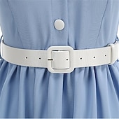 abordables Robes-1950s Retro Vintage Knee Length Dress Swing Dress Flare Dress Normal Sleeveless High Waist Solid Color Fit &amp; Flare Swing Turndown Fancy Dress Women's Event / Party Daily Wear Adults' Dress Belt