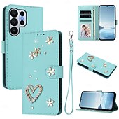 economico 2026 Samsung Galaxy S26 Serie-telefono Custodia Per Samsung Galaxy S26 S26 Plus S26 Ultra per Donna Ragazza con Supporto Slot per Carte Fiore Floreale TPU Pelle PU