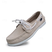 abordables chaussures de bateau-Mocassins à lacets en daim marron pour homme – chaussures habillées décontractées, idéales au quotidien, au bureau et pour un look élégant en extérieur.