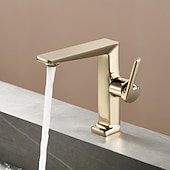 economico Rubinetti per lavandino bagno-Rubinetto per lavabo da bagno - classico rubinetto miscelatore monocomando in ottone galvanizzato per lavabo da bagno