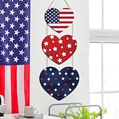  1 sada dřevěných cedulí s orlem k 250. výročí amerického Dne nezávislosti, vintage kulatý závěs na dveře, vlastenecká bytová dekorace s motivem USA, ideální pro 4. července, Den památky nezávislosti a