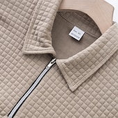 billige Basic Tees-sett for menn-Herre Polo T-skjorte drakter Joggedress Shorts og T-skjorte sett Kortermet Kort Erme Aftæpning Sommer Fargeblokk Gymnastik Fritid Jacquard Glidelås 2 deler Avslappet Feriereise Dagligdagstøy Svart