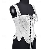 cheap Tops-Medieval Renaissance Cottagecore Corset Bodice Viking Peasant Lace up Fancy Dress Women's Celtic Fantasy Halloween Carnival Performance LARP Ren Faire Adults' Corset