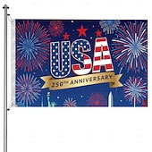 levne 250. výročí-Vlajka USA k 250. výročí USA, venkovní banner, vlastenecká oslava, vlajka pro Den nezávislosti, venkovní dekorace pro dům a zahradu.