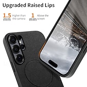 levne 2026 Samsung Galaxy S26 Série-telefon Carcasă Pro Samsung Galaxy S26 S25 Hrana S24 FE S23 Ultra Plus A56 A36 A26 A16 A55 5G A35 5G Magnetické adsorpční pouzdro Podpora bezdrátového nabíjení Nárazuvzdorné TPU PU kůže