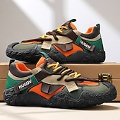 tanie Casualowe sneakersy-męskie buty sportowe typu adventure trail z wielokolorowymi paskami, oddychające i wytrzymałe, idealne na piesze wędrówki, sporty na świeżym powietrzu i do codziennego użytku