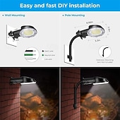 baratos Luzes de trabalho-Luminária LED para celeiro, iluminação externa com sensor crepuscular e luz diurna, à prova d'água IP65, ideal para segurança externa em garagens, quintais, ruas e armazéns.