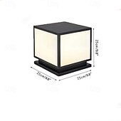 preiswerte Post Light-Schwarze, quadratische Solar-Pfostenleuchte E26/E27 für den Außenbereich, wasserdicht (IP65), LED-Außenleuchte im Vintage-Stil, für Garten, Hof und zur Montage an Pfosten und Säulen.