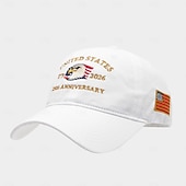  Unisex 250th/independence Hat Baseball Cap Portable Breathable Daily Outdoor Street Embroidery Flag