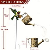 Χαμηλού Κόστους Διαδρομές και φανάρια-1 τεμάχιο εξωτερικό ηλιακό μεταλλικό ποτιστήρι κολιμπρί - αδιάβροχο ip44 για κήπο, βεράντα, γκαζόν, μονοπάτι, φως τοπίου, διακοσμητικό φως κήπου