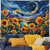 economico Arazzi da parete-magico cielo notturno luna paesaggio montano arazzo fungo luminoso farfalla foresta lago decorazione murale psichedelica fantasy casa camera da letto soggiorno sfondo