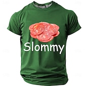  Men's Slommy Salami Food Funny Meme Graphic T-shirt Regular Fit Daily Wear Designer Clothing Apparel S M L Xl Xxl Xxxl