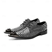 economico Scarpe Eleganti Elementari-Per uomo Moda Matrimonio Pelle Pelle Pieno Fiore Italiana Confortevole Antiscivolo Allacciatura Nero Primavera Autunno Tutte le stagioni