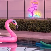 levne Dekorativní světla-plameňák, koktejl, palma &amp;Nástěnná svítidla s neonovým nápisem s vlnami, napájení přes USB, stmívatelné LED světlo s barevnými možnostmi pro interiér, ložnici, obývací pokoj, hernu, bar, párty,