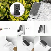 olcso Kültéri falilámpák-2 db kültéri napelemes fali lámpa, IP65 vízálló, 4 LED gyöngy, dekoratív LED lámpák kertbe, udvarra, kerítésre, lépcsőre, lépcsőfokokra, teraszra, gyepre, ösvényvilágításra