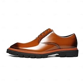 abordables Chaussures de Costume Classiques-Chaussures derby classiques pour hommes, 100 % cuir de première qualité, finition polie, confortables et élégantes, idéales pour les affaires, les mariages et les occasions formelles.