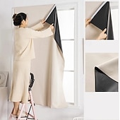 olcso Elsötétítő függöny-2 db 100%-os sötétítő függöny, öntapadós, lyukasztásmentes, hálószobai napellenző, szigetelés, ablakfüggöny, ajtó, erkély, napvédelem