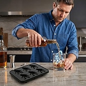 baratos Formas para Bolos-Forma de gelo Pé Grande, formas de gelo Pé Grande, cubo de gelo de silicone Sasquatch com 6 cavidades &amp;Bandeja de picolés para drinks de Halloween com uísque, fácil de desenformar. &amp;Pode ser lavado na