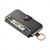 abordables 2026 Samsung Galaxy S26 Serie-teléfono Funda Para Samsung galaxia S26 S26 Plus S26 Ultra Tarjetas billetera Gire la tapa Cremallera con correa de muñeca Caballete Retro TPU Cuero de PU