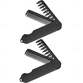 abordables Soins Personnels &amp; Santé-Peigne pliant multifonctionnel pour homme (1 ou 2 pièces), peigne à cheveux huilés, peigne à lisser, peigne à dents larges texturé, peigne de voyage pliable et portable
