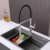 お買い得  キッチン用水栓金具-水栓 - シングルハンドルつの穴 電気メッキ その他 現代コンテンポラリー Kitchen Taps