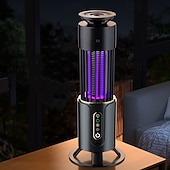 halpa Bug zapper-Hyttyssammutin ulkokäyttöön, hyttyssammutin ulkokäyttöön ja sisäkäyttöön LED-valolla, ladattava hyttyssammutin kärpästen tappaja, lentävien hyönteisten salamurtaja ulkokäyttöön, ulkopinta abs-muovista