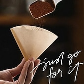 abordables Ustensiles et gadgets de cuisine-40/100 filtres à café jetables en papier naturel, pour 1 à 4 tasses, filtres en forme de V pour cafetière à filtre, accessoires pour cafés et maison, outils pour le café, 1 à 2/2 à 4 portions