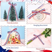 olcso Az Egyesült Államok 250. évfordulója-hazafias piros, fehér &amp;kék csíkos szalag, fél tekercs – 1968 hüvelykes anyag július 4-i ünnepre, barkácsolás, varrásprojektek &amp;emléknapi dekorációk