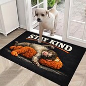 economico Zerbini-zerbino divertente con scimmietta, lavabile e antiscivolo, perfetto per la porta d'ingresso, con simpatica scimmietta, ideale per interni ed esterni, perfetto come tappeto di benvenuto o per la
